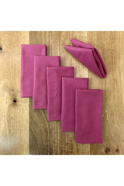 desen izmir American Service, șervețel din țesătură special cusut, 6 piese, fucsia