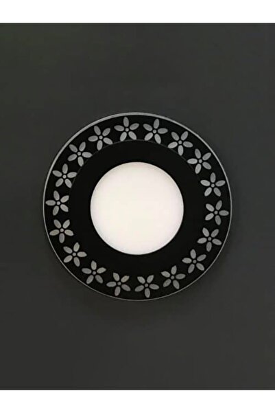 Genel Markalar 9w Led Panel Siyah Çiçek Desenli Motifli Gün Işığı Işık