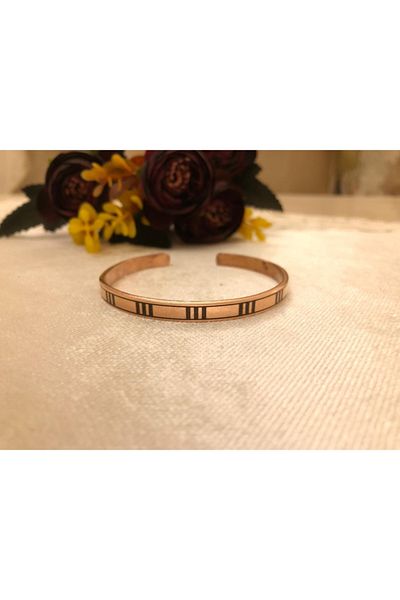 KAVELE Pure Copper Bracelet Upright Line Model - Suitable for All Wrists - Unisex