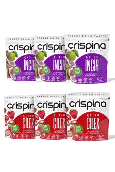 Crispina Daily Dondurularak Kurutulmuş Incir Ve Çilek Freeze Dried Incir Ve Ç...