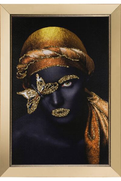 Tuvalist Ayna Çerçeveli Kabartmalı Kanvas Tablo 50x70 Cm.