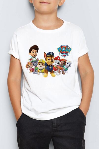 Morinna İm Paw Patrol Baskılı Unisex Çocuk Tişört T-shirt Mr-02