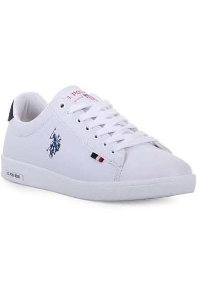 U.S. Polo Assn. White εναντίον U.S. Polo Assn. Αθλητικά παπούτσια Unisex με κορδόνια Franco 1fx