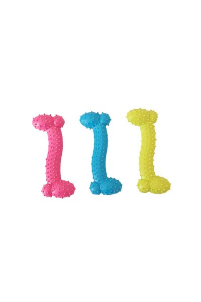 Mixpet 11 Cm Pink Flexible Dog Bone Teether Toy