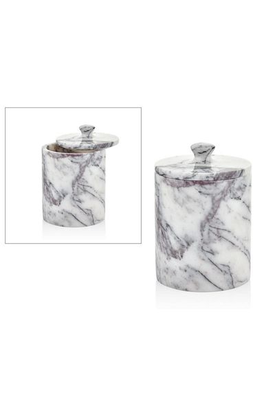 SETABIANCA Κάδος απορριμμάτων Evza Marble Lilac 23cm