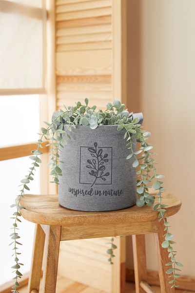 Ocean Home Textile 20X20 Gray In-Cabinet Laundry Room Toy Organizer - Folding Storage Basket