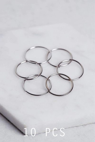 BAHELS 10 Piece Silver Hair Earring Clasp Set