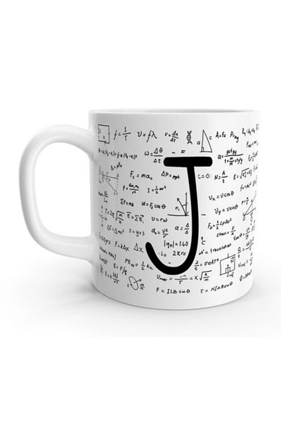 Rock'n Fox Letter J Math Formula Design Letter Mug