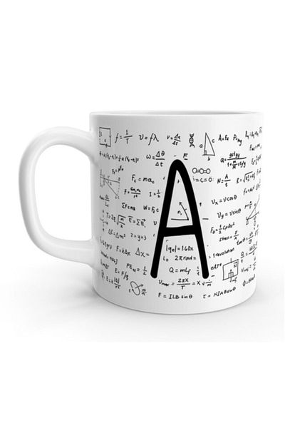 Rock'n Fox Letter A Math Formula Design Mug with Letter