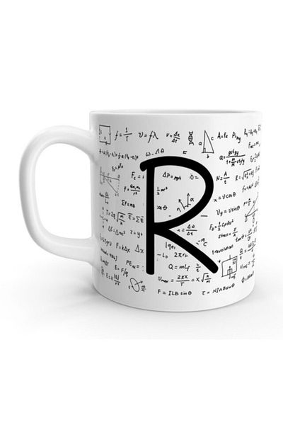 Rock'n Fox Letter R Math Formula Design Mug with Letter
