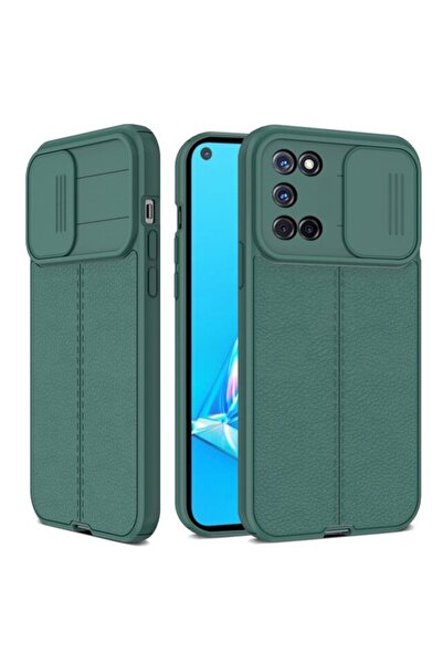 Fibaks Galaxy A02s Uyumlu Kılıf Sürgülü Slide Kamera Korumalı Deri Görünümlü Leke Tutmaz Lüks