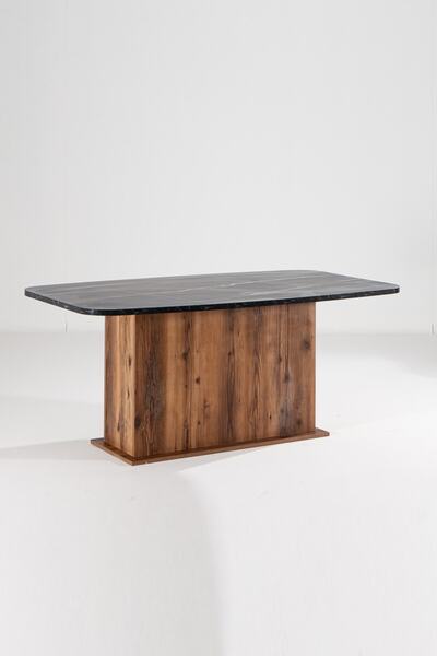 SANDALİE Etna Salon Yemek Masası - Siyah&lidya Ceviz