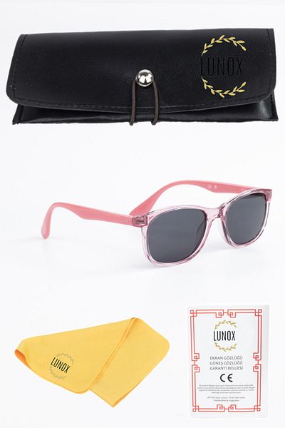LUNOX Pink Bone Unbreakable Children's Sunglasses