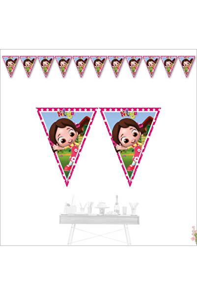 Süsle Baby Party Niloya Üçgen Bayrak Flama - 3,2 Mt