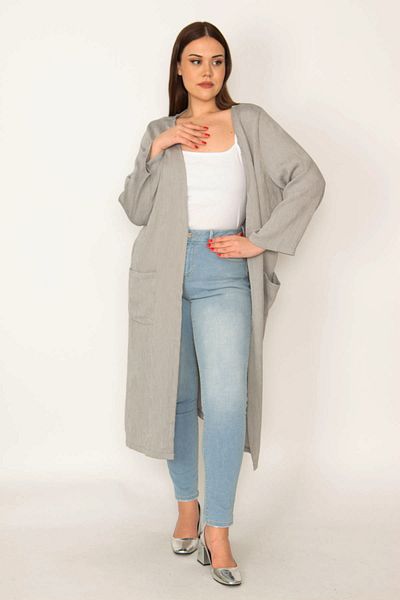 Şans Cap & Abaya - Gray - Basic