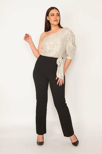 Şans Plus Size Jumpsuit - Black - Regular fit