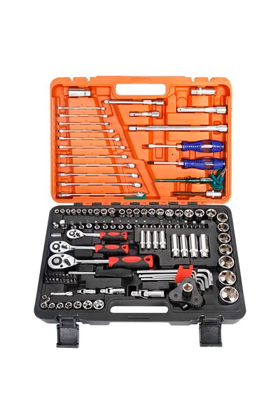 Sataok Newstar Full Professional Germany 121 Piece Socket Set Auto Repair Set 1/2-3/8-1/4