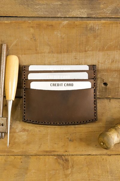 New Coast Leather 1900's Ανδρική Καφέ Γνήσια Δερμάτινη Χειροποίητη Κάρτα