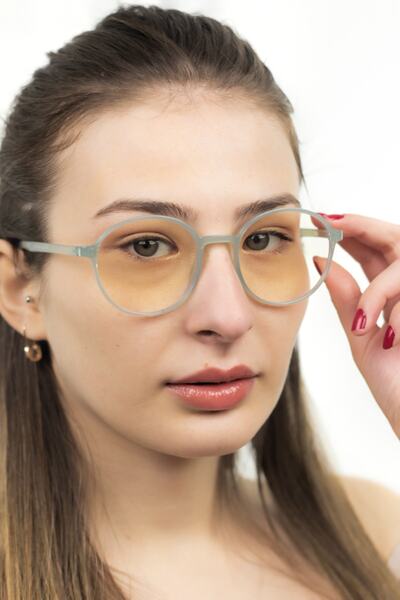 Focus On نظارات شاشة بفلتر ضوء أزرق أخضر مائي