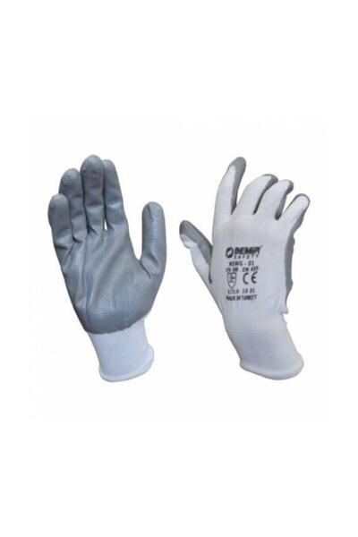 Beybi Demir Nitril Eldiven Gri 9l 12 Li Nswg-07