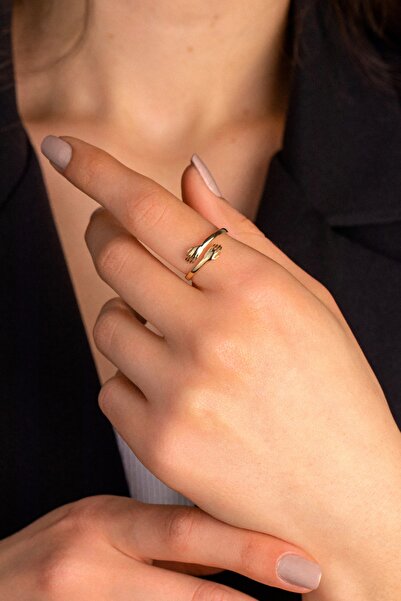 YAVUZ KUYUMCULUK 14 Ayar Altın Sarılan Eller Yüzük