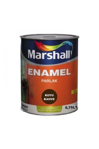 Marshall Enamel Parlak Sentetik Yağlı Boya 0,75 Lt Koyu Kahve