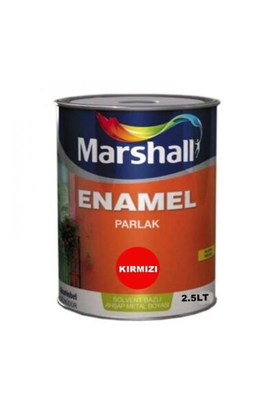 Marshall Enamel Parlak Sentetik Yağlı Boya 2,5 Lt Kırmızı