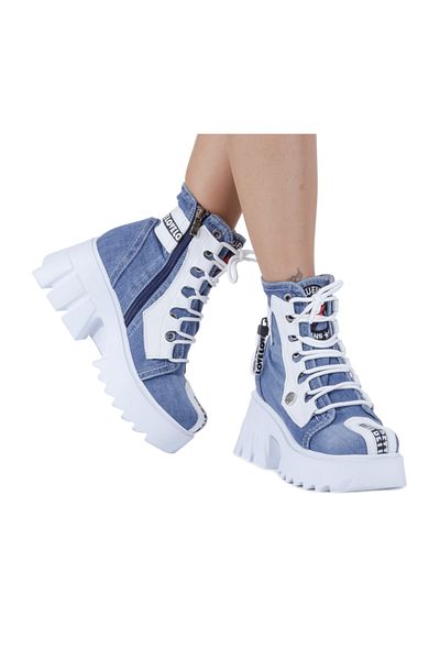 StarBlueMooN Women's Denim Boots
