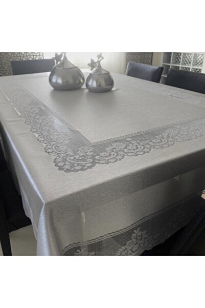 Sfr Home by FİSKOS Fata de Masa Tricotata Tulle 160x220 Cm Gri