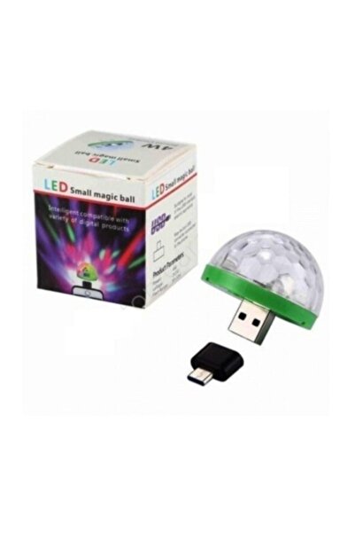 Generic Brand كرة ديسكو سحرية صغيرة من مايكرو Otg بقدرة 4 وات مزودة بمنفذ USB