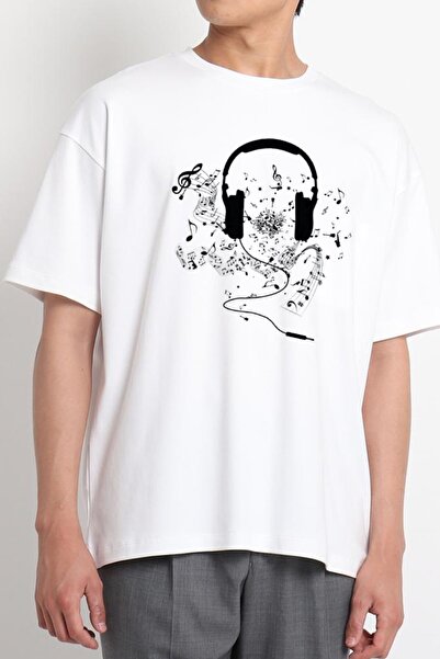 GreenMint سماعات رأس وملاحظات موسيقية بيضاء للجنسين