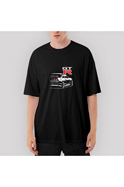 Z zepplin تي شيرت نيسان سكايلاين جي تي آر آر 33 أسود كبير الحجم