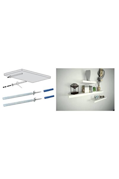 ARON 10cm Gizli Raf Tutucu Uçan Raf Aparatı Gizli Duvar Raf Demiri 10x10cm