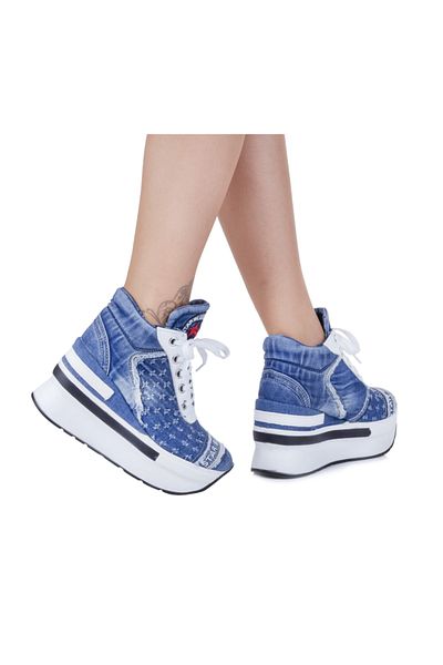 StarBlueMooN Women's Denim Boots