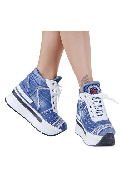 StarBlueMooN Women's Denim Boots