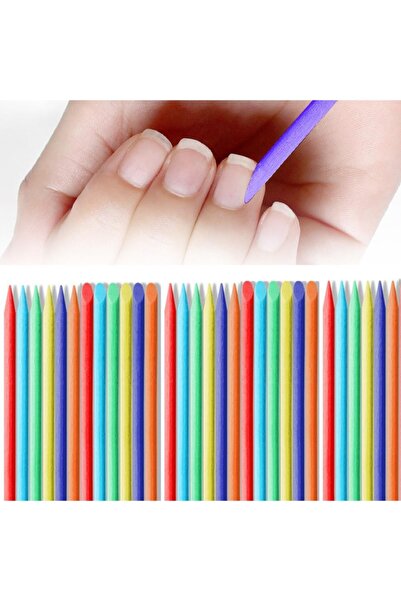 alaraycosmetics Tırnak Ittirici Macoron Renklı Lux Portakal Çubuğu 50 Adet