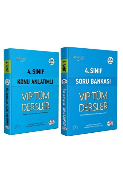 Editör Yayınevi 4. Sınıf Tüm Dersler Mavi Konu Anlatımlı Ve Soru Bankası 2 Li...
