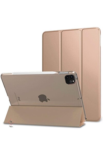 UnDePlus Apple Ipad Pro 11 4. Nesil Kılıf Pu Deri Smart Standlı Case A2435 A2759 A2761 A2762 Gold