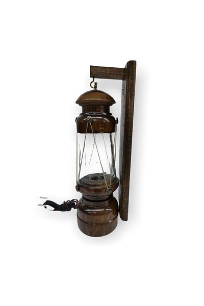 VİNAPASAJ Wooden Sailor's Lantern Wall Sconce Electric