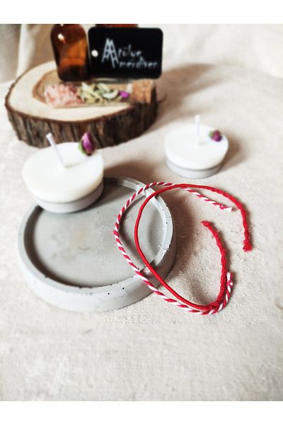 Atölye Merdiven Red Thick String Bracelet and Martentica Set - Luck and Wish Martenitsa