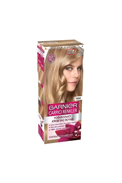 Garnier Çarpıcı Renkler Krem Saç Boyası 8.0 Parlak Koyu Sarı