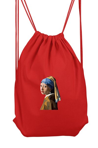 herotasarım Girl's Sports Backpack - Pearl Earring, 36x50 Cm Bll927