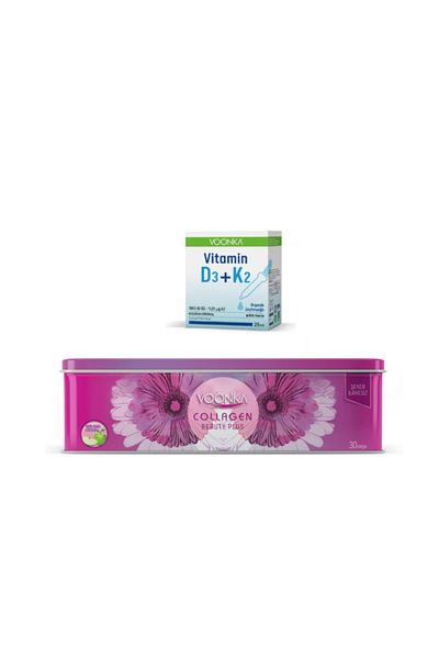 Voonka Vitamin D3 + K2 Sachet Pineapple Flavored 25Ml+CollagenBeautyPlus30