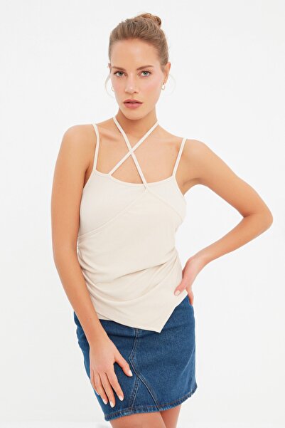 Trendyol Collection Unterhemd - Beige - Slim Fit