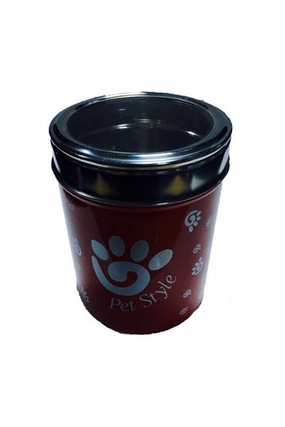 Apco Steel Food Storage Container Red Patterned