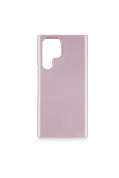 Samsung Galaxy S22 Ultra Kılıf Mat Esnek Premier Silikon Kapak Rose Gold