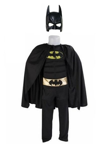 Batman Children's Costume Muscular Cloak Masked Outfit
