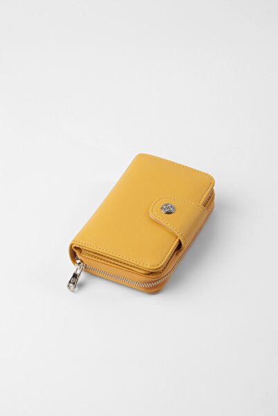 CENGİZ PAKEL Small Size Yellow Women's Wallet