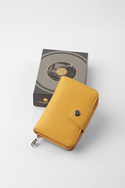 CENGİZ PAKEL Small Size Yellow Women's Wallet