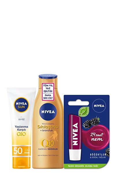NIVEA Sun Face Protection Anti-Blemish Gkf 50+q10 Firming Body Lotion 200 Ml+...